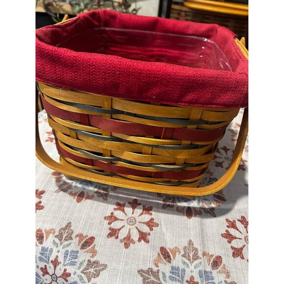 Longaberger American Celebrations Picnic Tote basket , riser & protector - Picture 6 of 6
